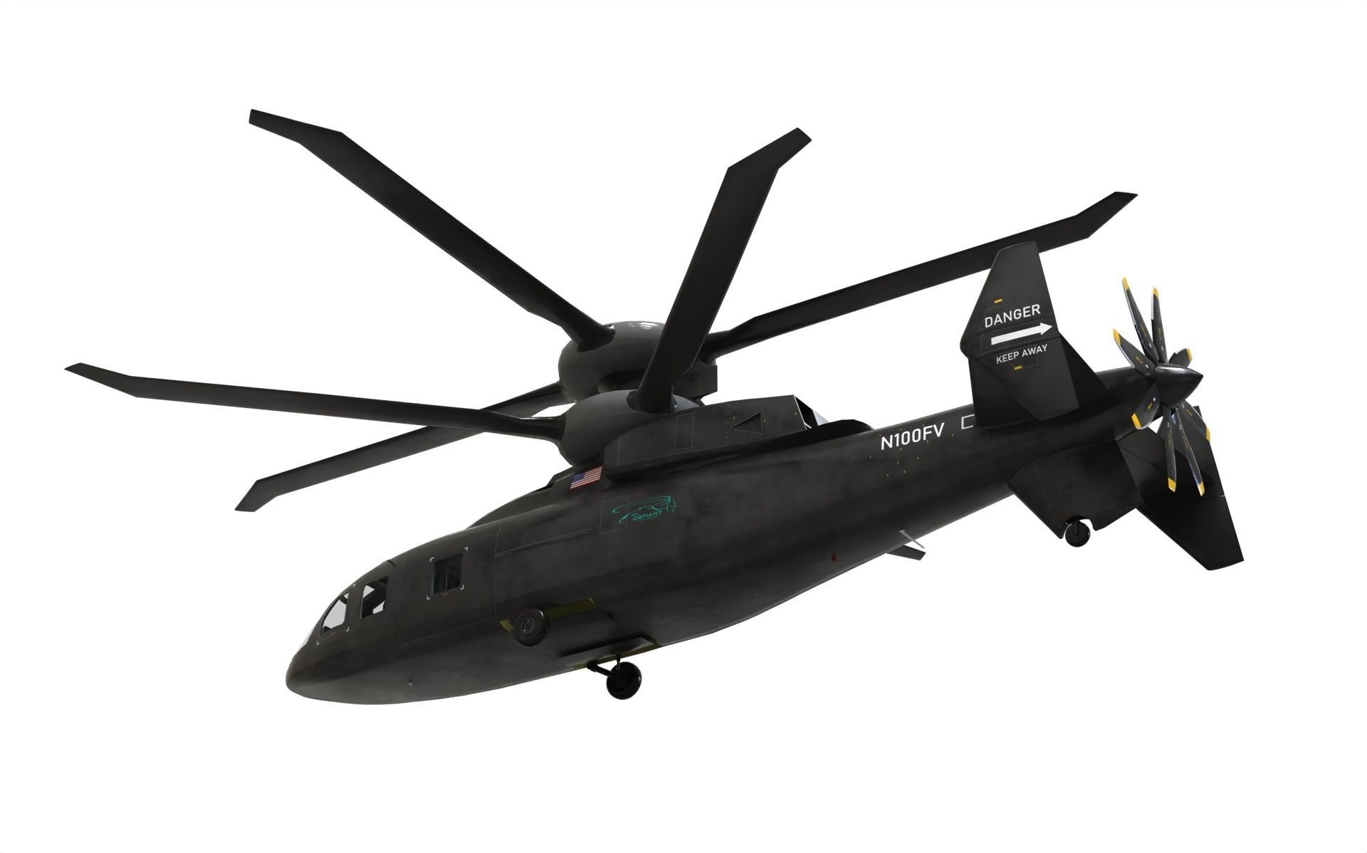 Sikorsky Boeing SB 1 Defiant helicopter 3D model CGTrader