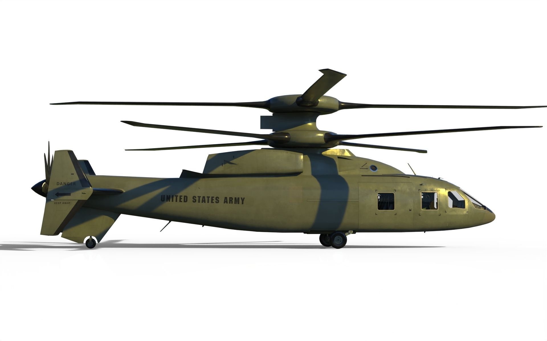 Sikorsky Boeing SB 1 Defiant helicopter 3D model CGTrader