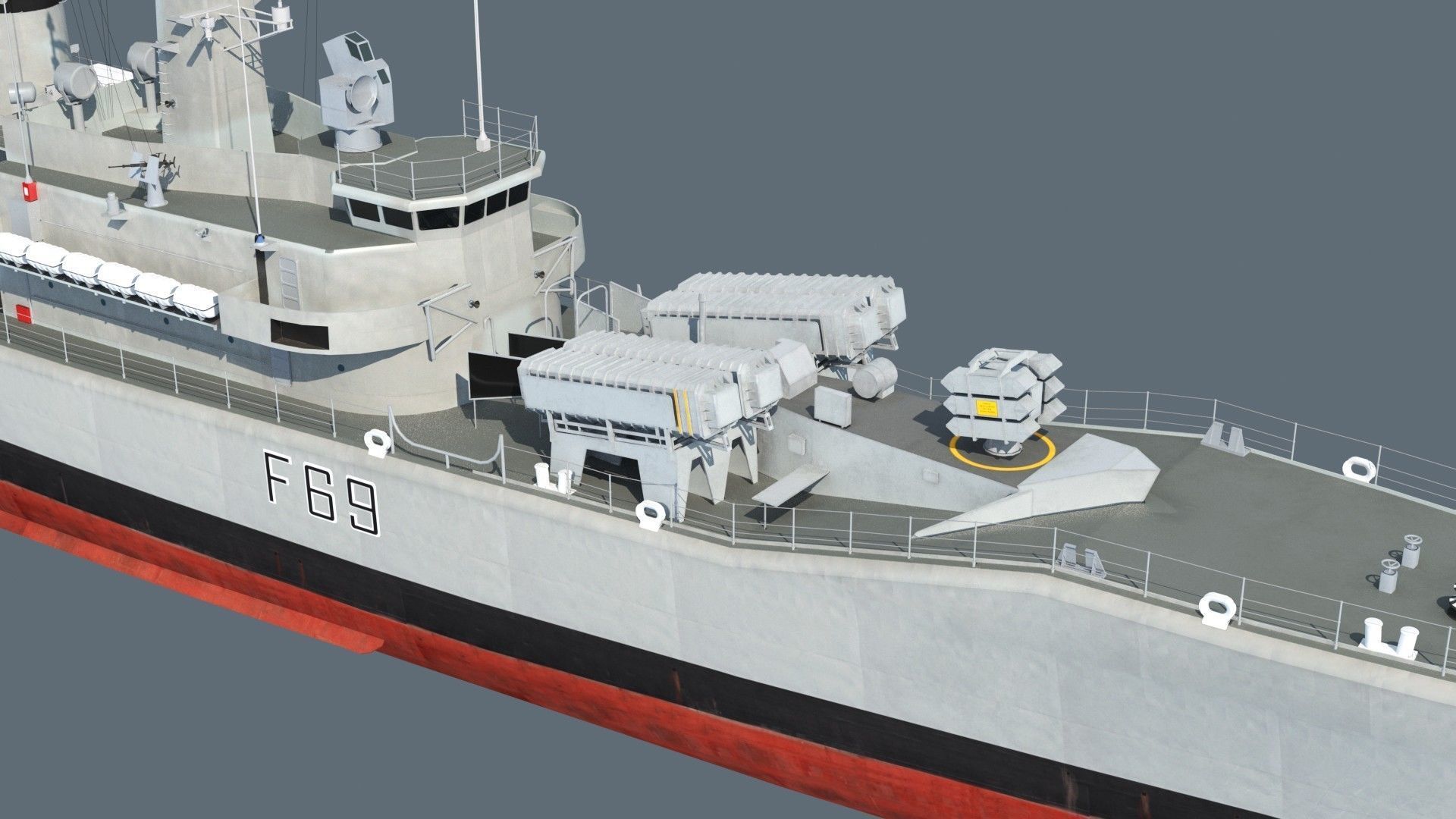 Leander class frigate 3D model | CGTrader