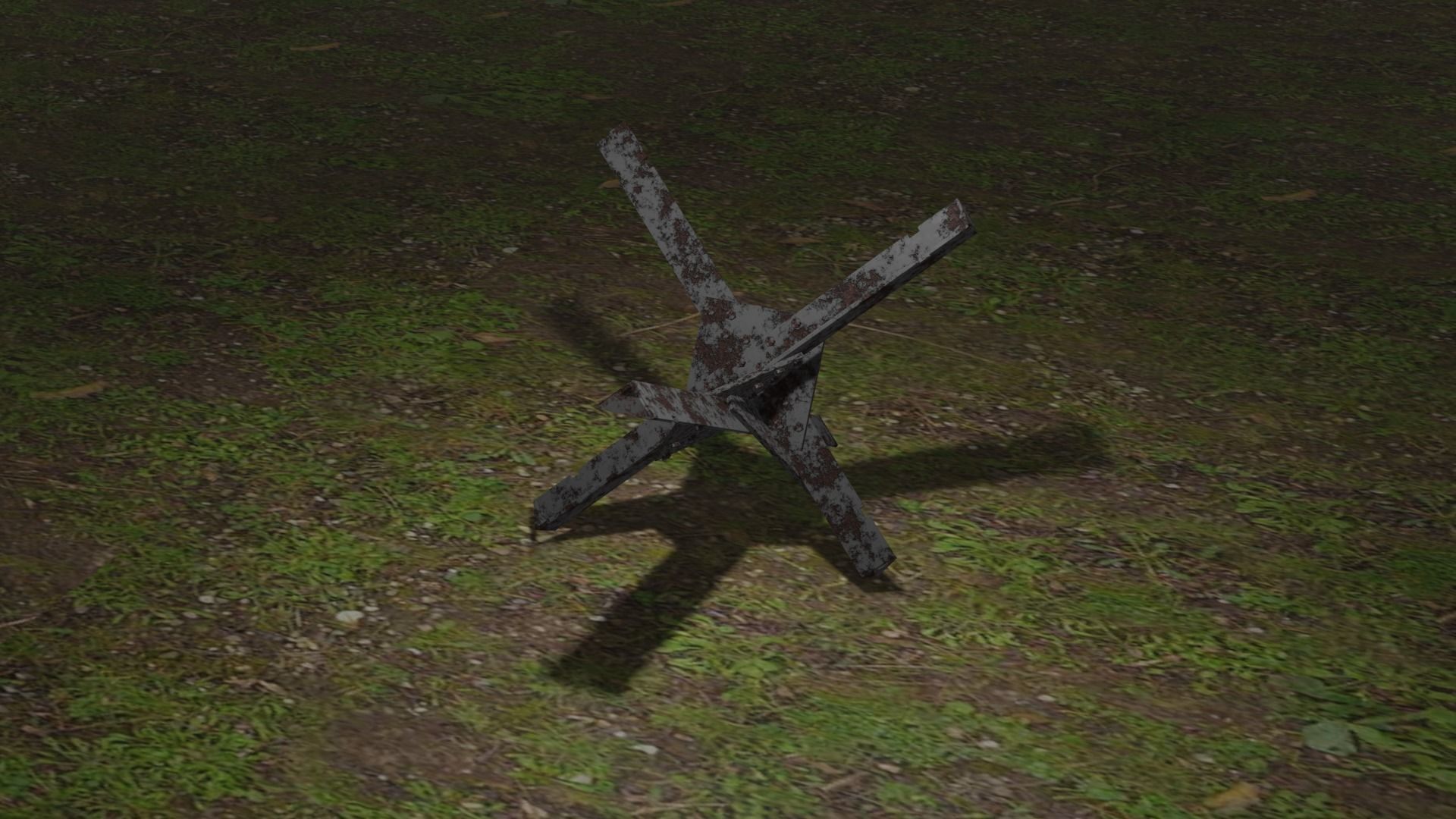 3D model Army Hedgehog Roadblock Obstacle VR / AR / lowpoly CGTrader