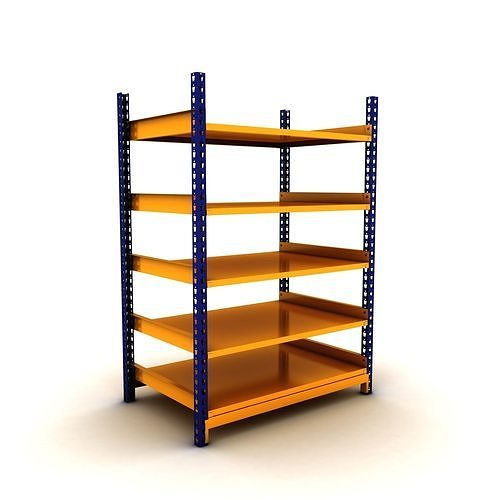 Shelf shelving rack with four shelves 3D model | CGTrader