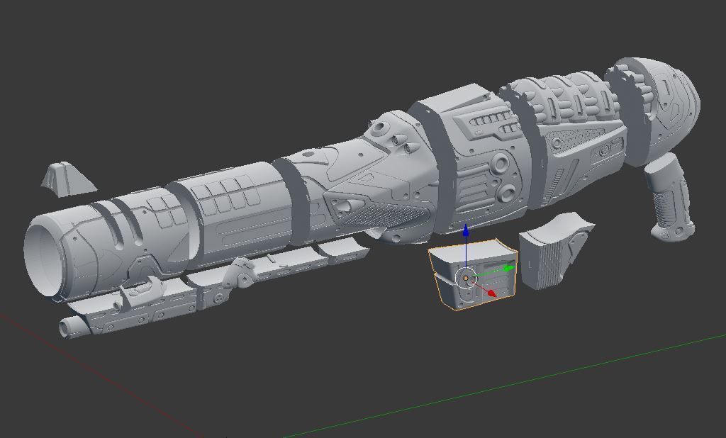 Quake Rocket Launcher free 3D model 3D printable CGTrader
