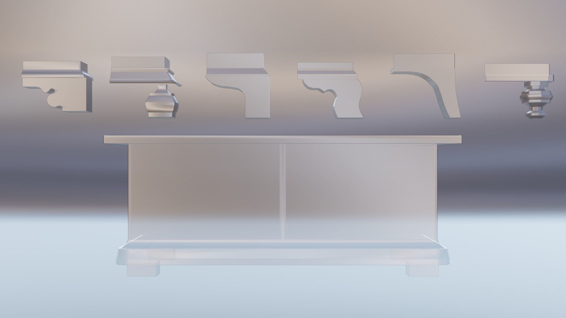 Table Leg Modeling 3D model table leg examples VR / AR / low-poly | CGTrader