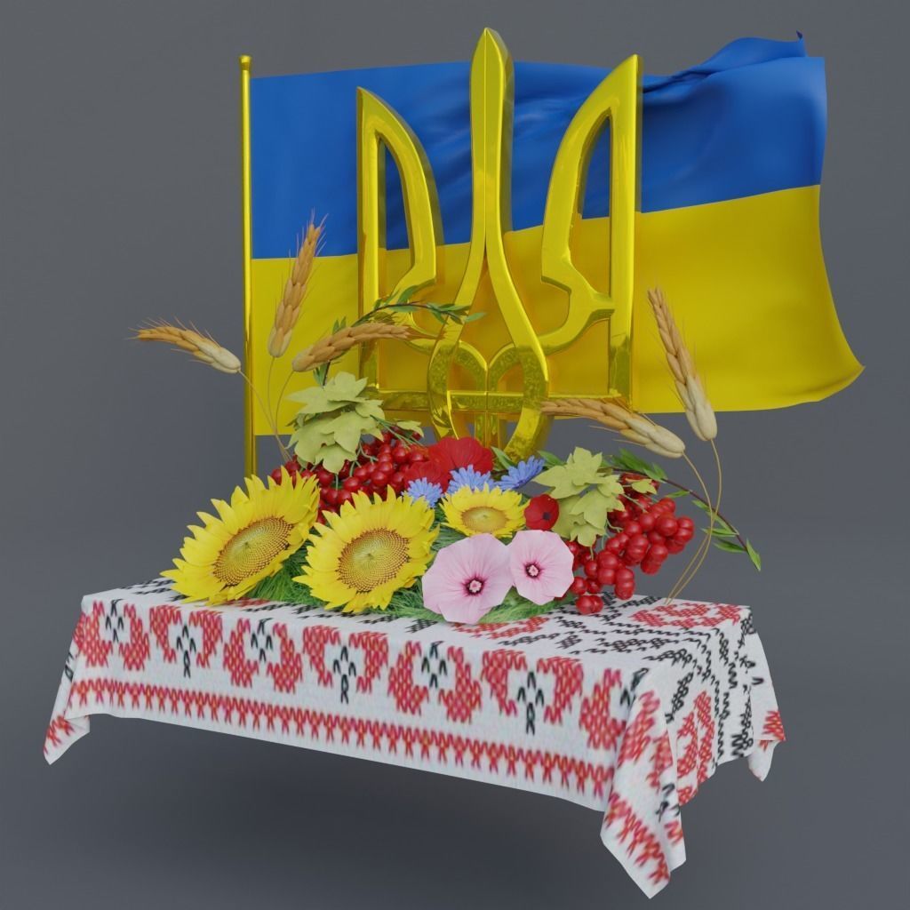Ukrainian Symbols 3D model | CGTrader