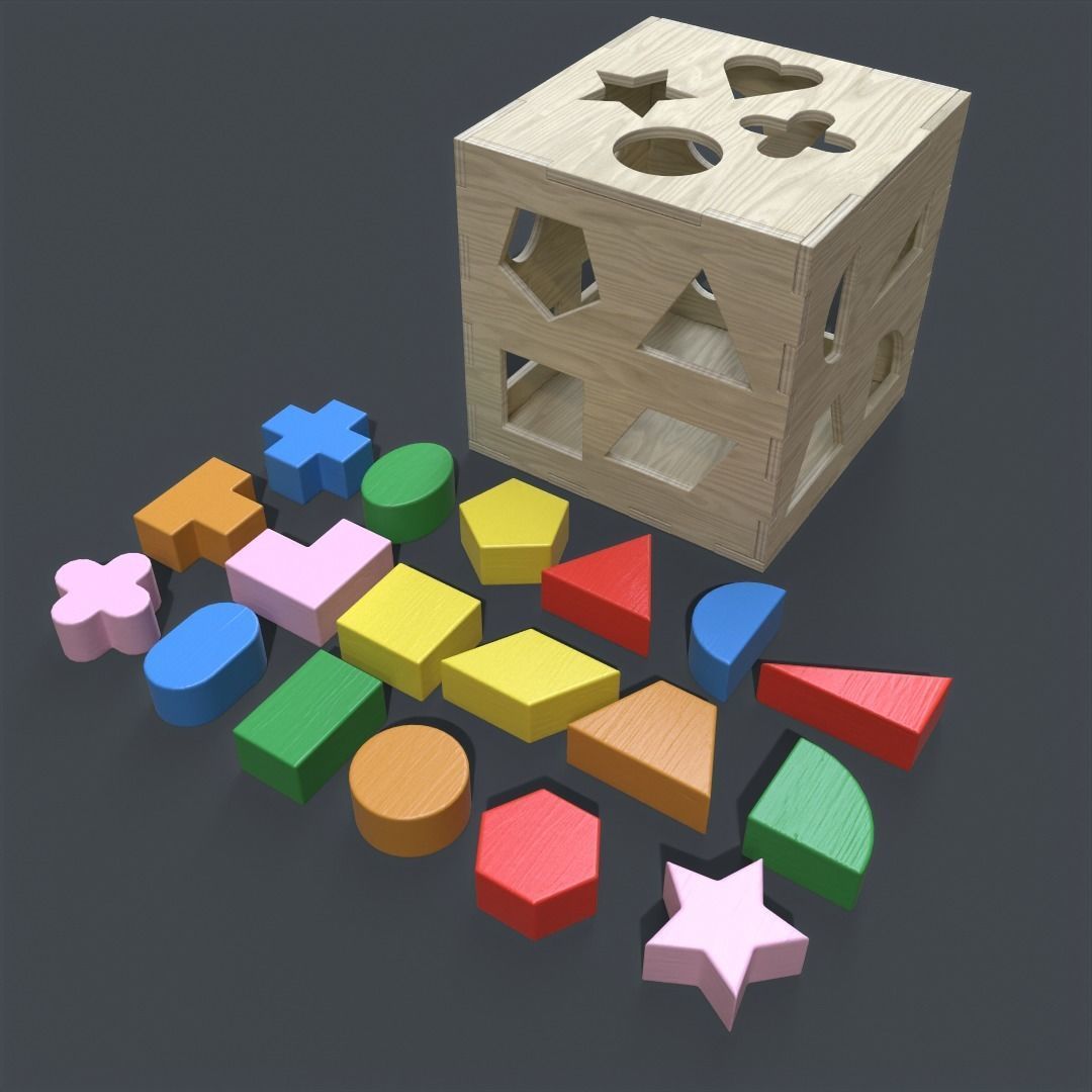 Shape Sorting Game Pbr 3D model CGTrader