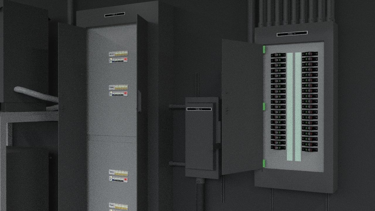 Small Electrical room equipment 3D model CGTrader