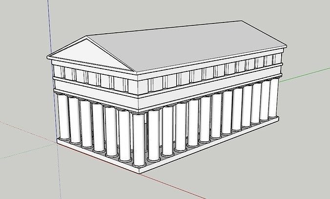 Parthenon empty box 3D model 3D printable | CGTrader