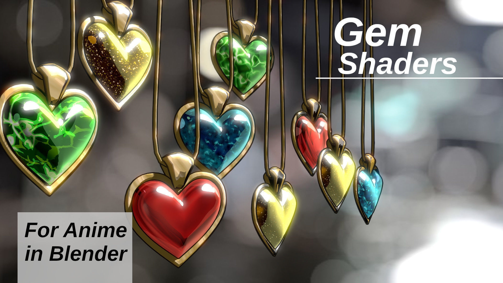 For Anime in Blender Gems Shaders 3D model animated CGTrader