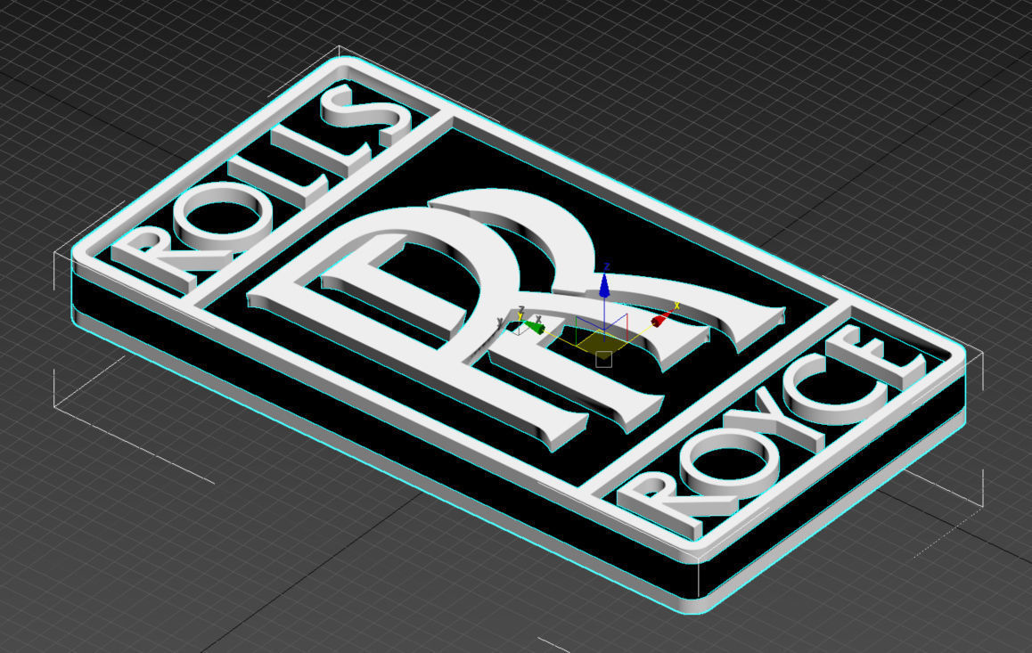 Rolls Royce logo 3D model 3D printable | CGTrader