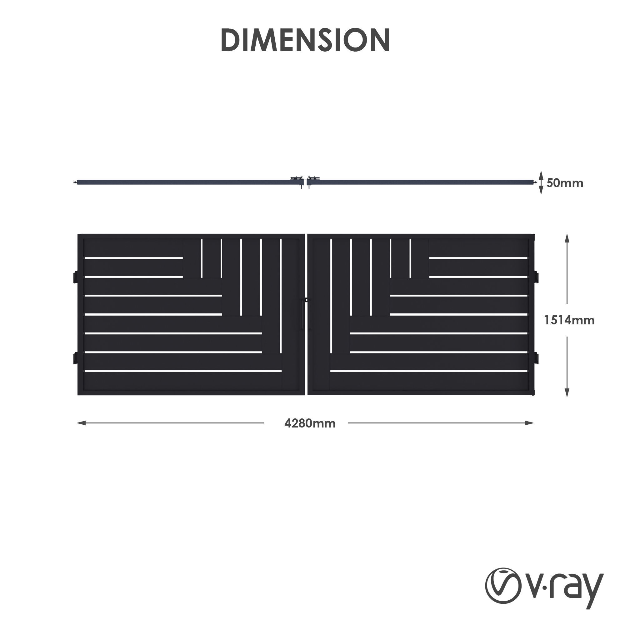 MODERN MS MAIN GATE 3D model | CGTrader