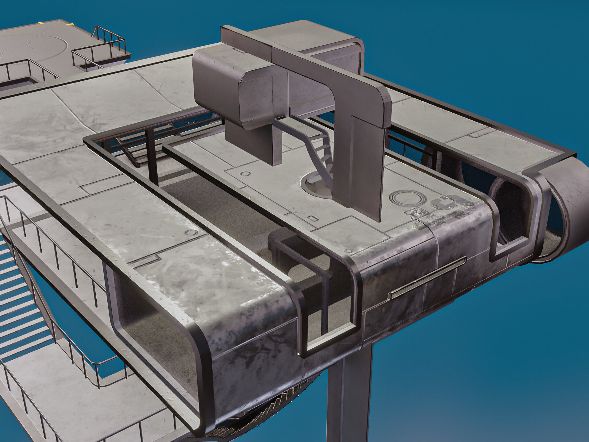 3D Model Sky Tower Oblivion VR AR Low poly CGTrader