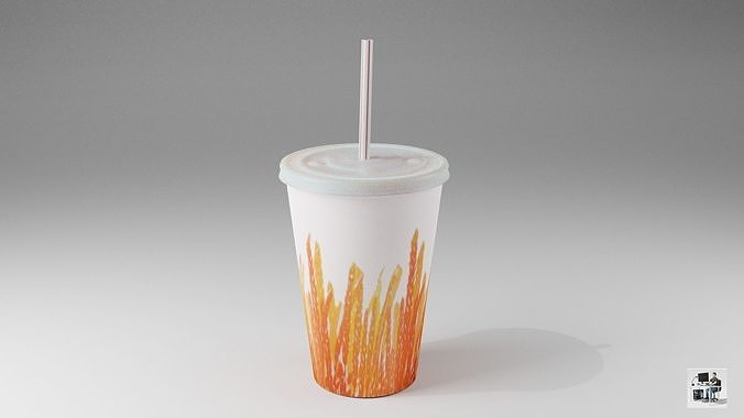 Hong Kong Culture series - Fast food Take Away Paper Cup 3D model ...