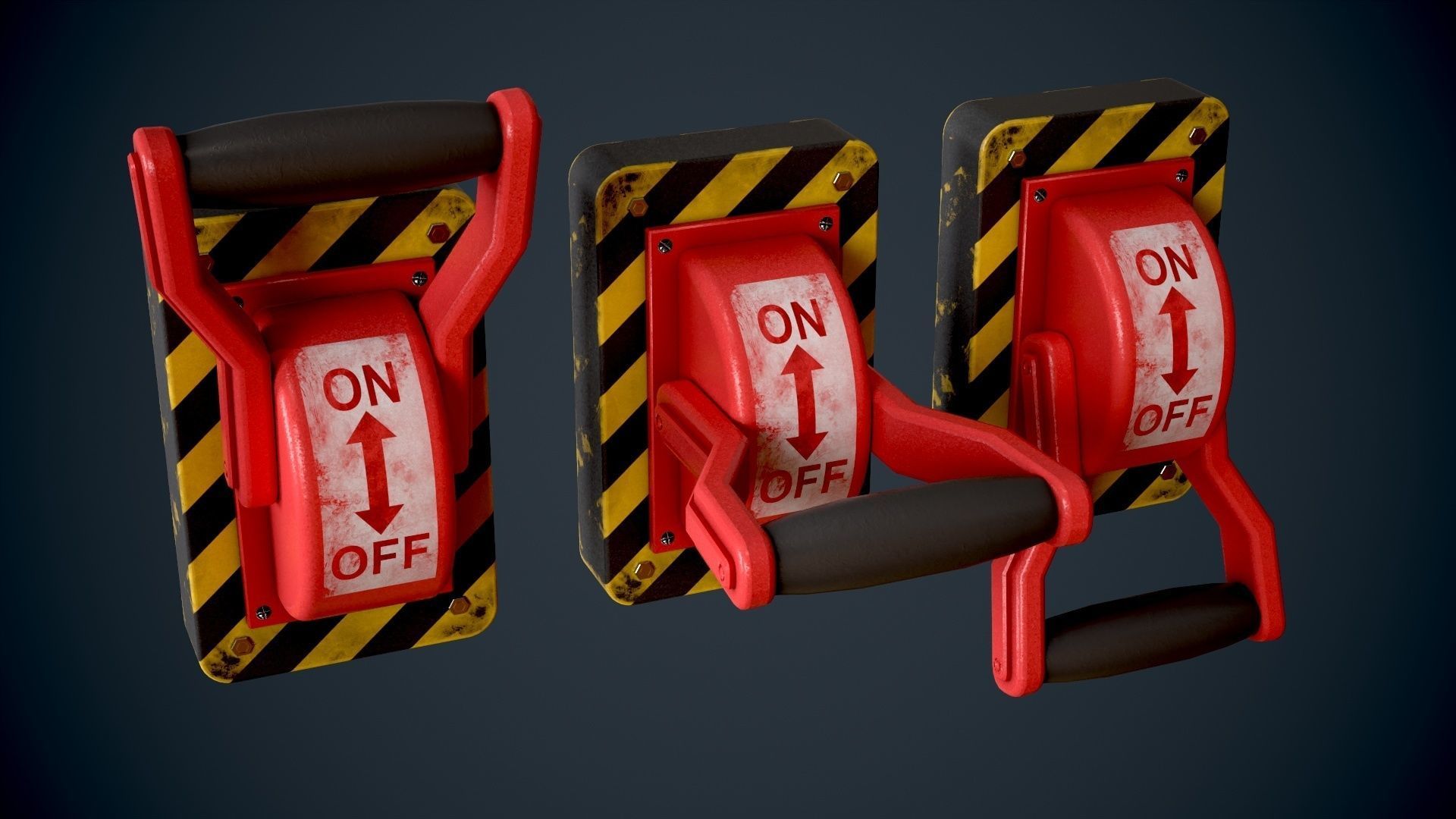 3D model Sci Fi Red Lever power switch VR / AR / low-poly | CGTrader