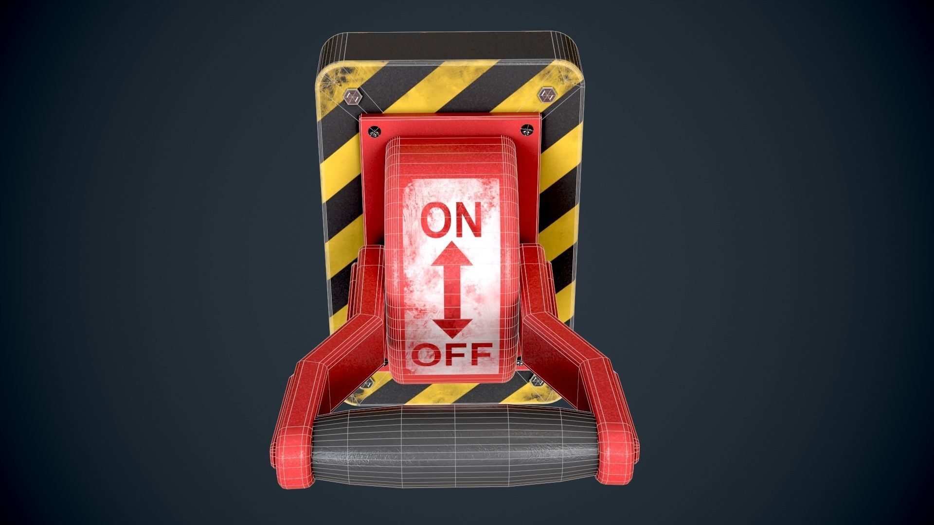 3D model Sci Fi Red Lever power switch VR / AR / lowpoly CGTrader