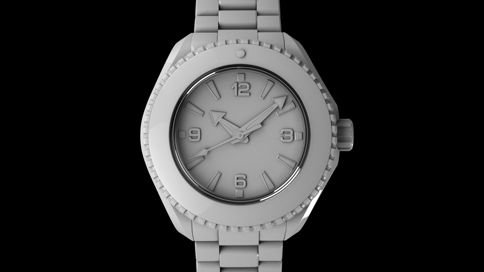 OMEGA Seamaster Watches Clock 3D model CGTrader