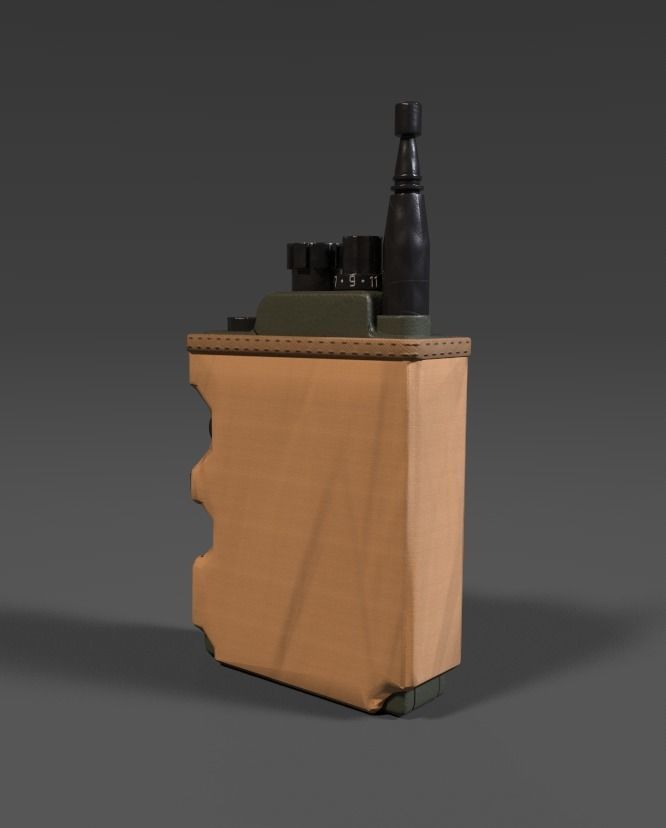 3D model ANPRC 343 Modern Military Infantry Radio Model Game Ready VR ...