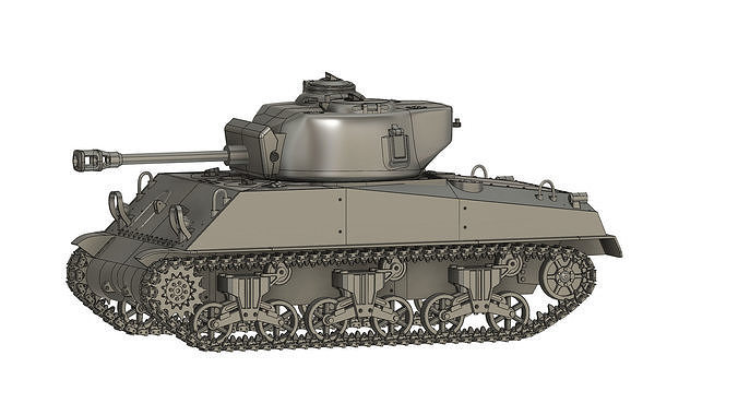Sherman M4A1 3D model 3D printable | CGTrader