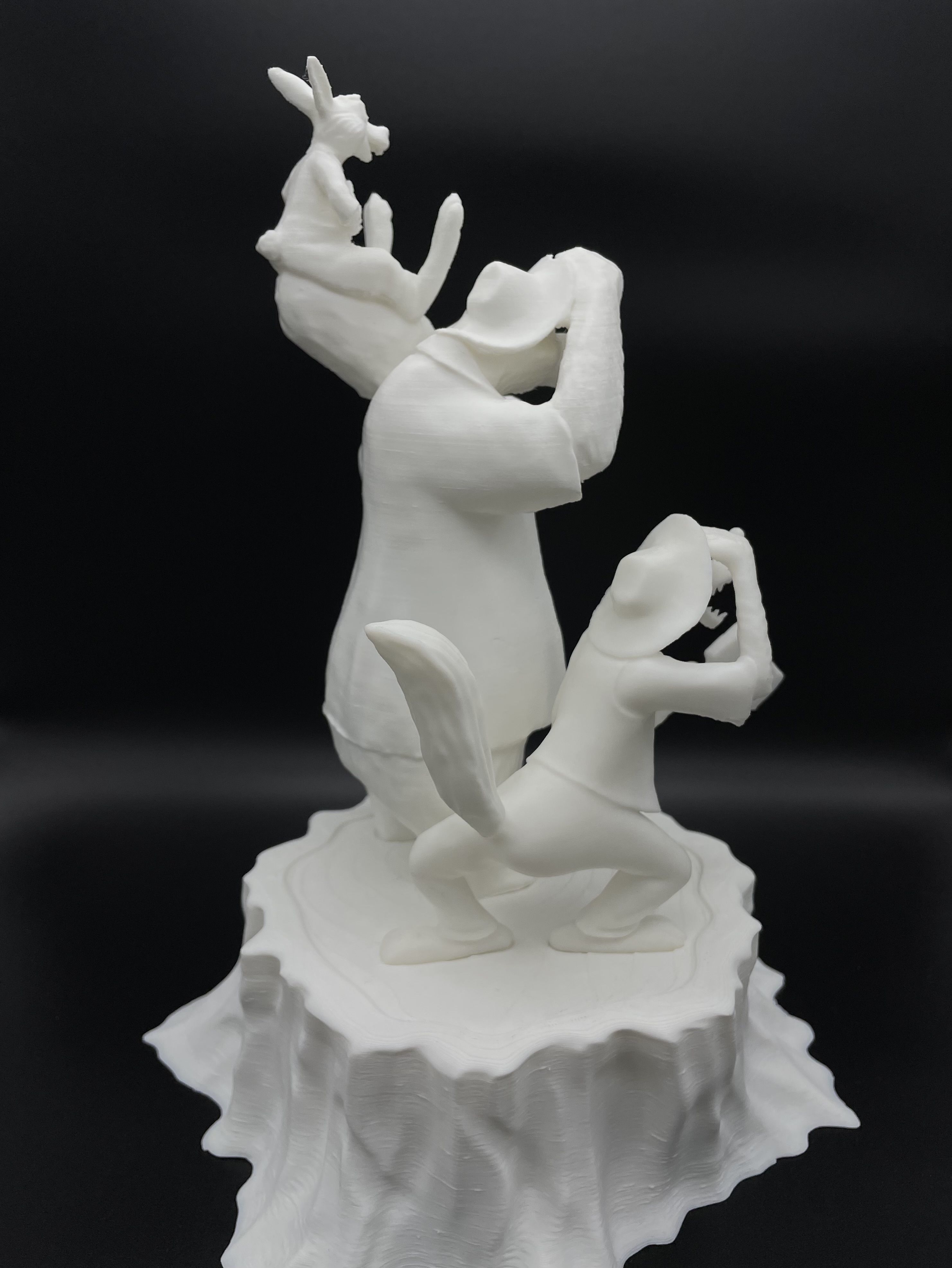 Splash Mountain Statue with Brer Fox Brer Bear and Brer Rabbit 3D model ...