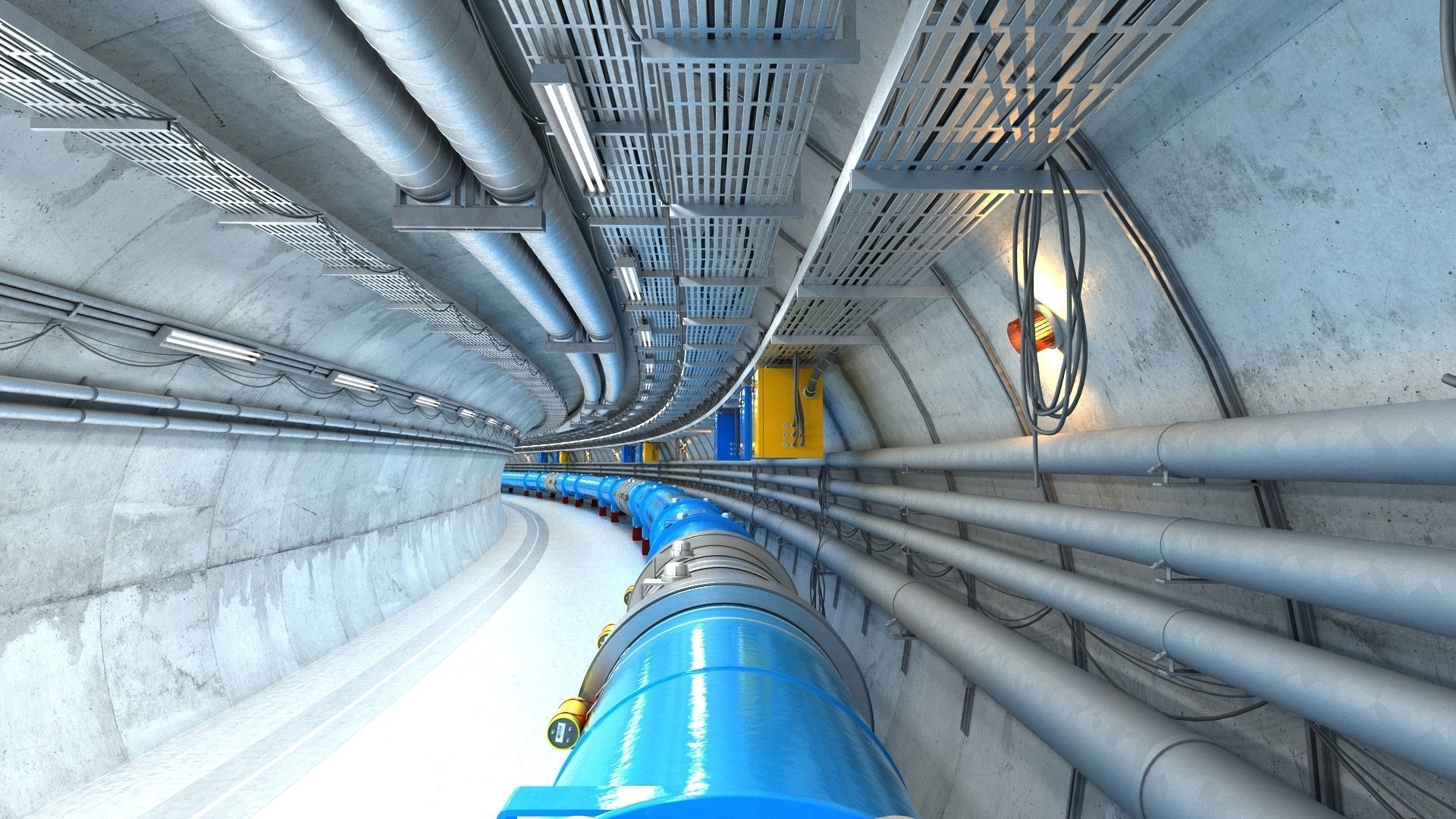 Large Hadron Collider Particle Accelerator 3D model | CGTrader