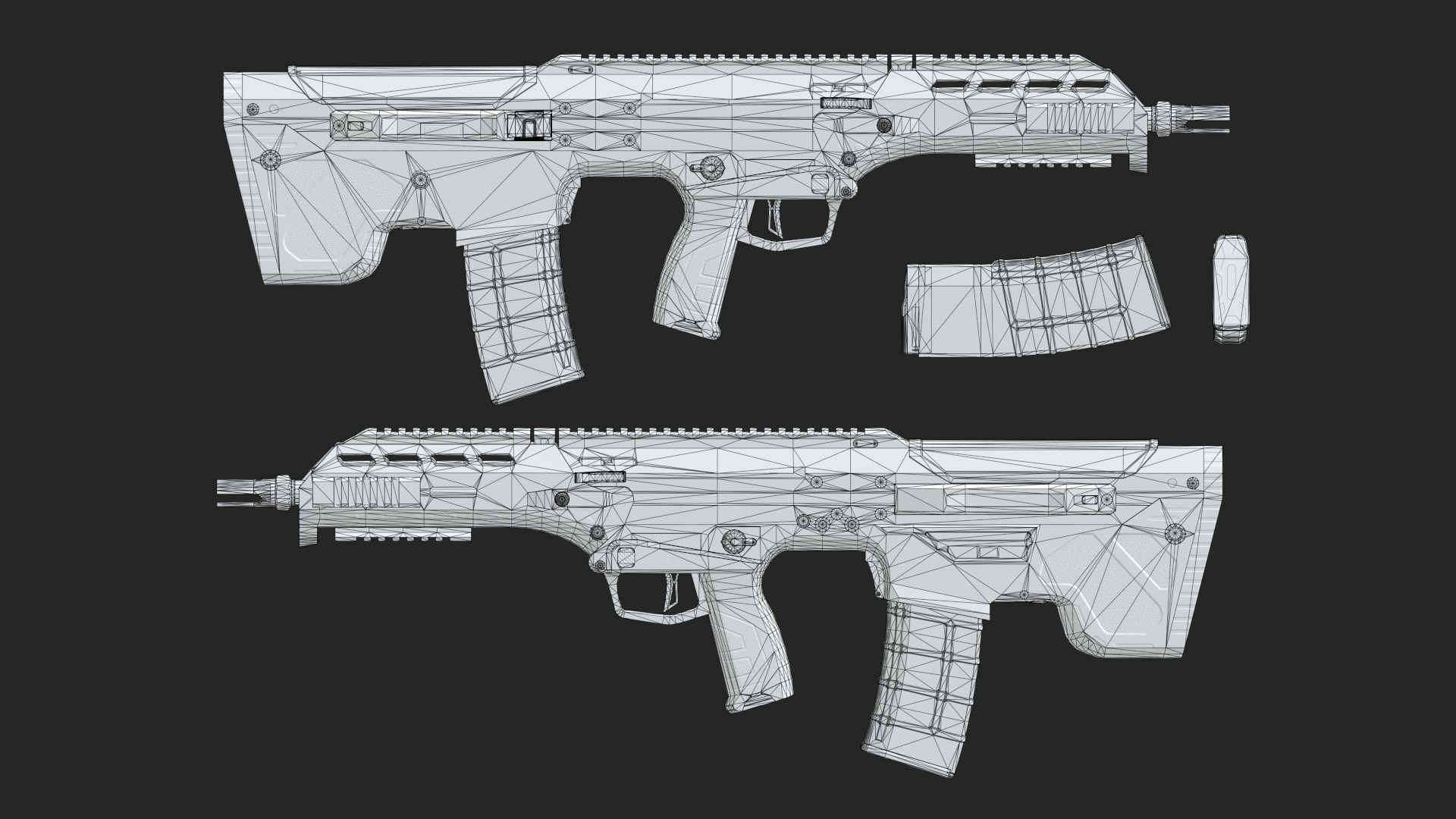 3D model MDR Assault Rifle VR / AR / low-poly | CGTrader