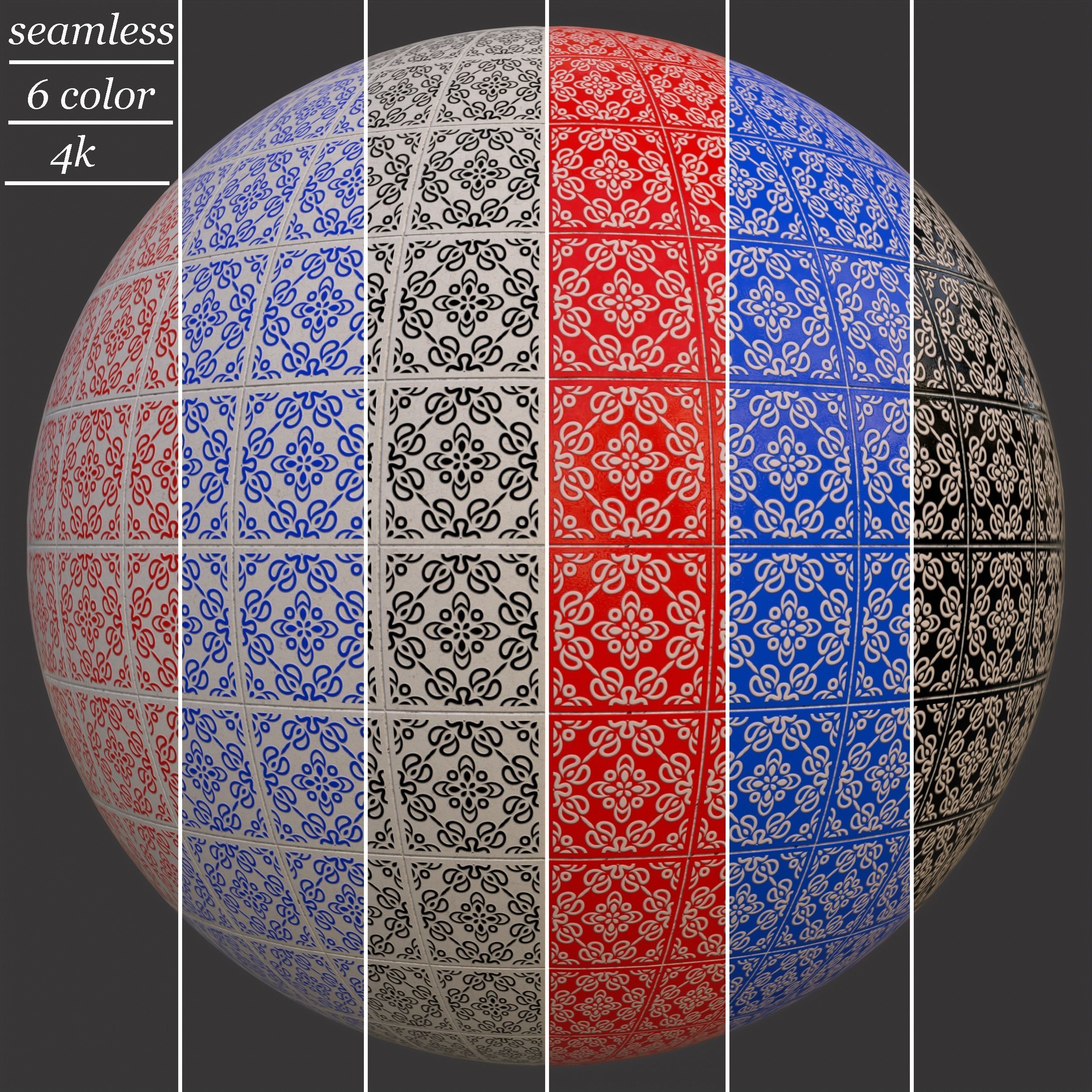 tile-6color-4k-seamless Texture | CGTrader