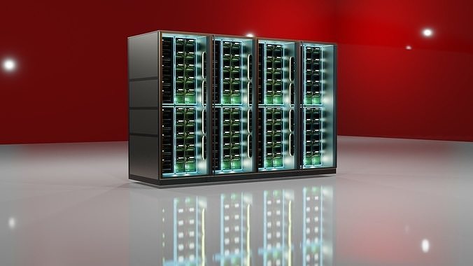 Server rack 3D model