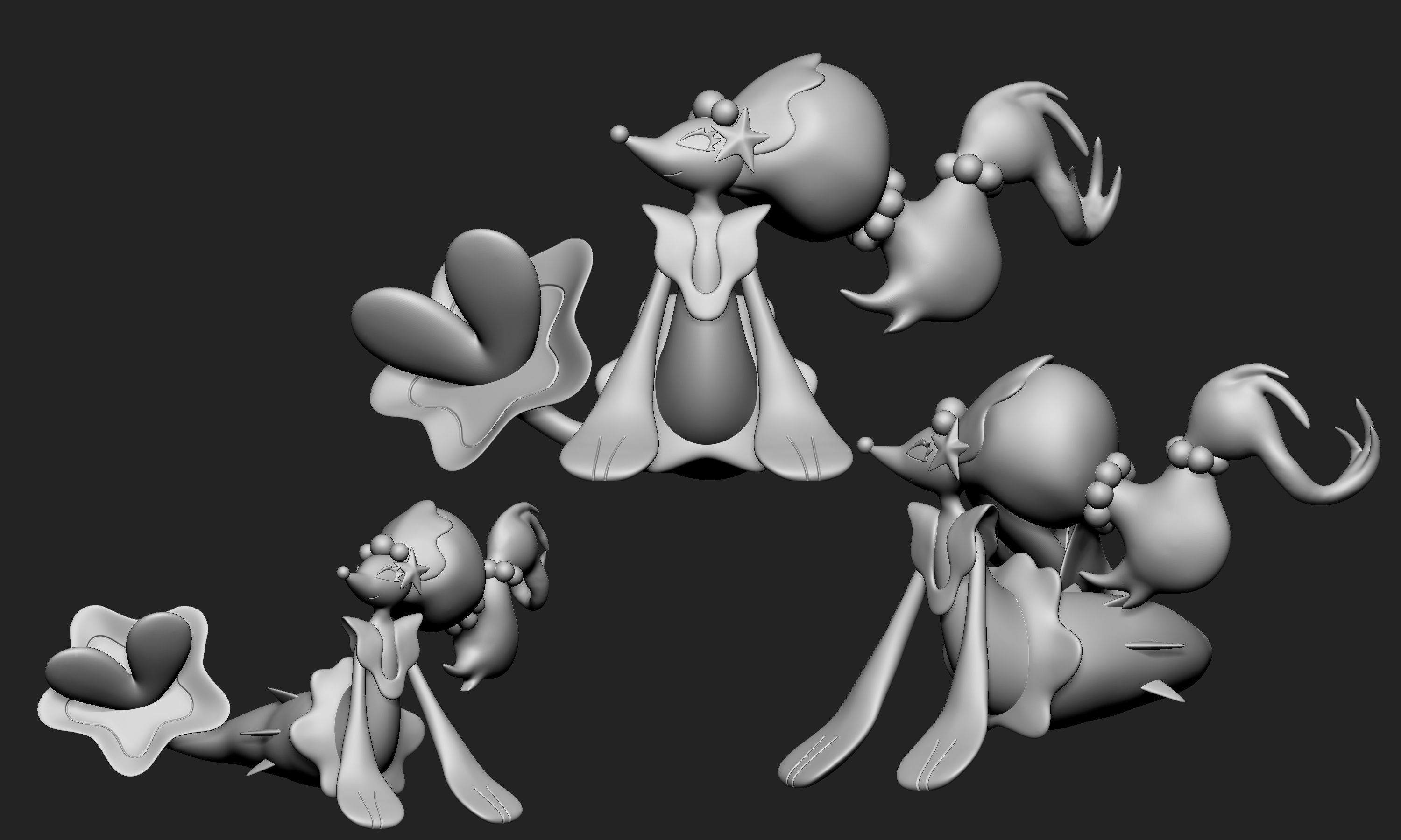 Pokemon - Popplio Brionne and Primarina 3D model 3D printable | CGTrader