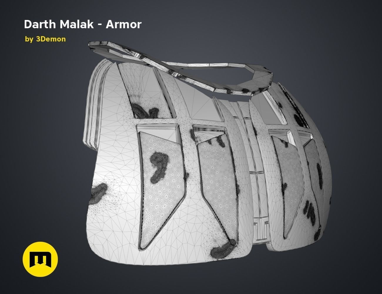Darth Malak - Armor and Lightsaber Set 3D model 3D printable | CGTrader