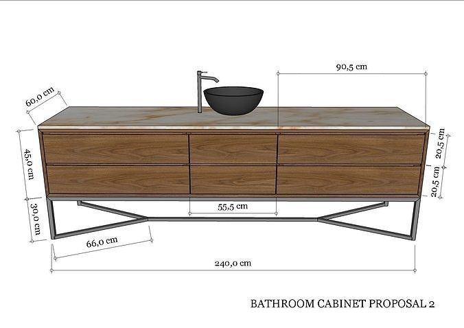 Bathroom Cabinet - Vanity 3D model 3D printable | CGTrader