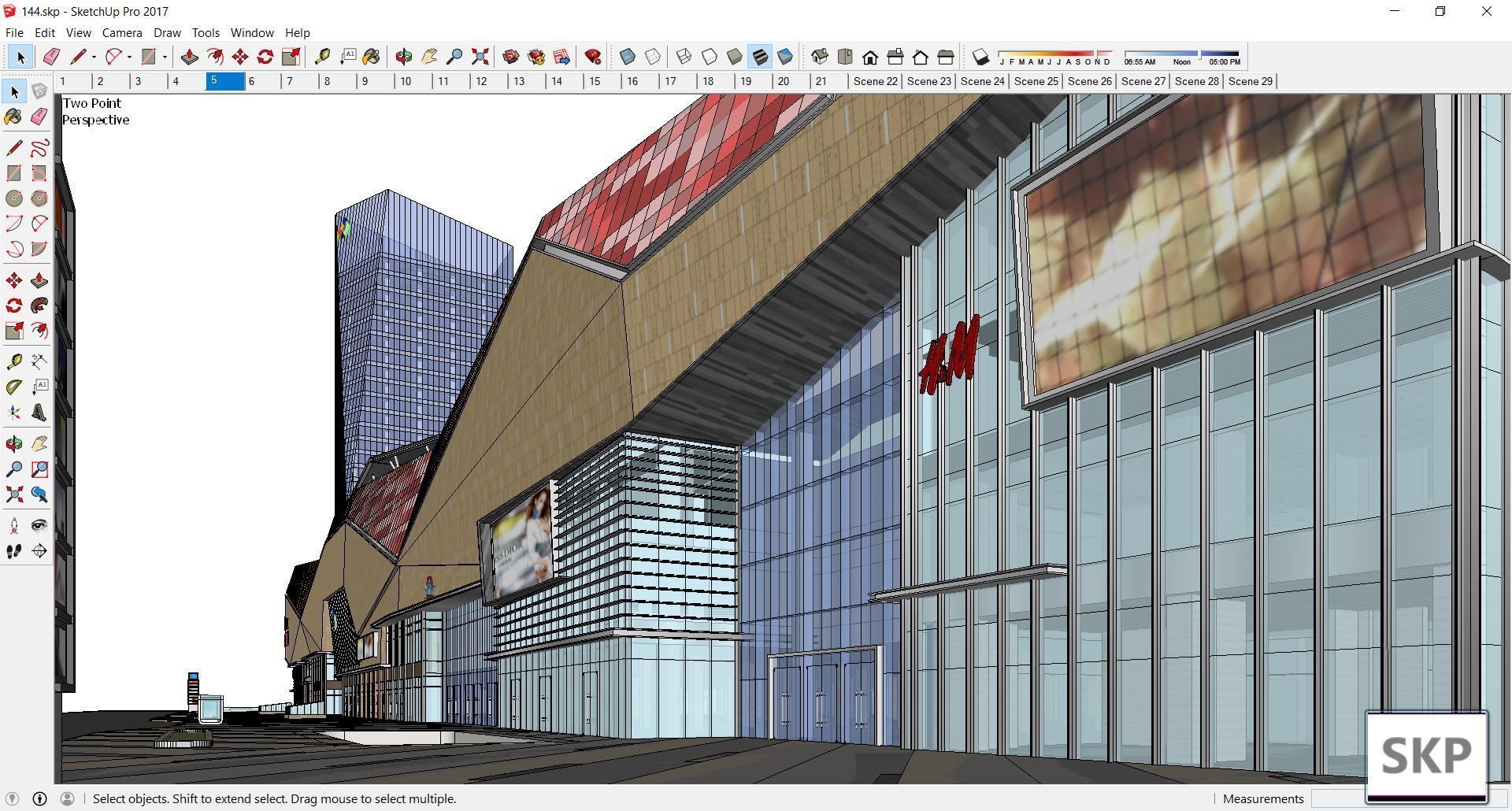 Sketchup Commercial Complex 144 3D model | CGTrader