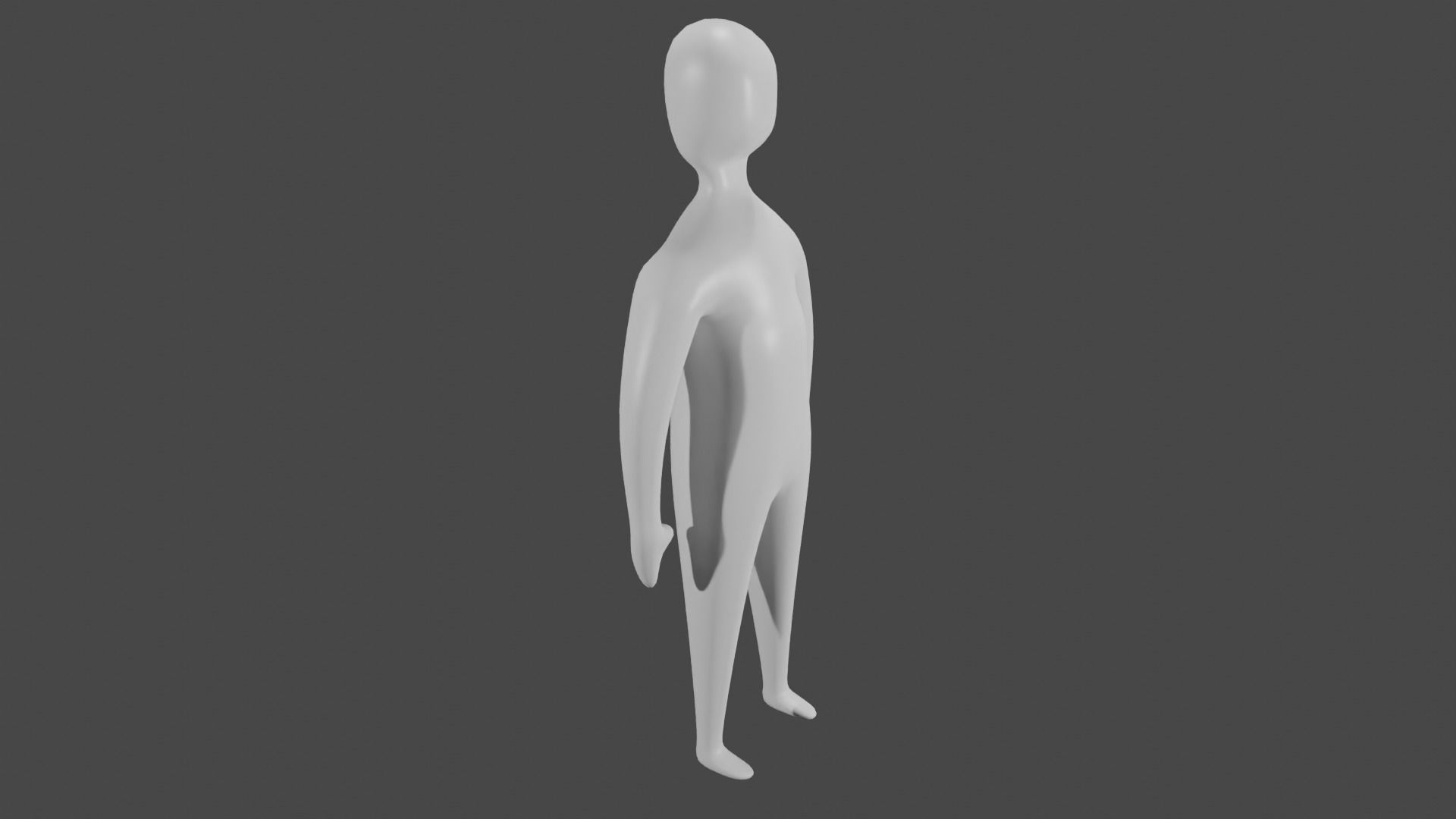 Basic human figure model reference free VR / AR / lowpoly 3D model