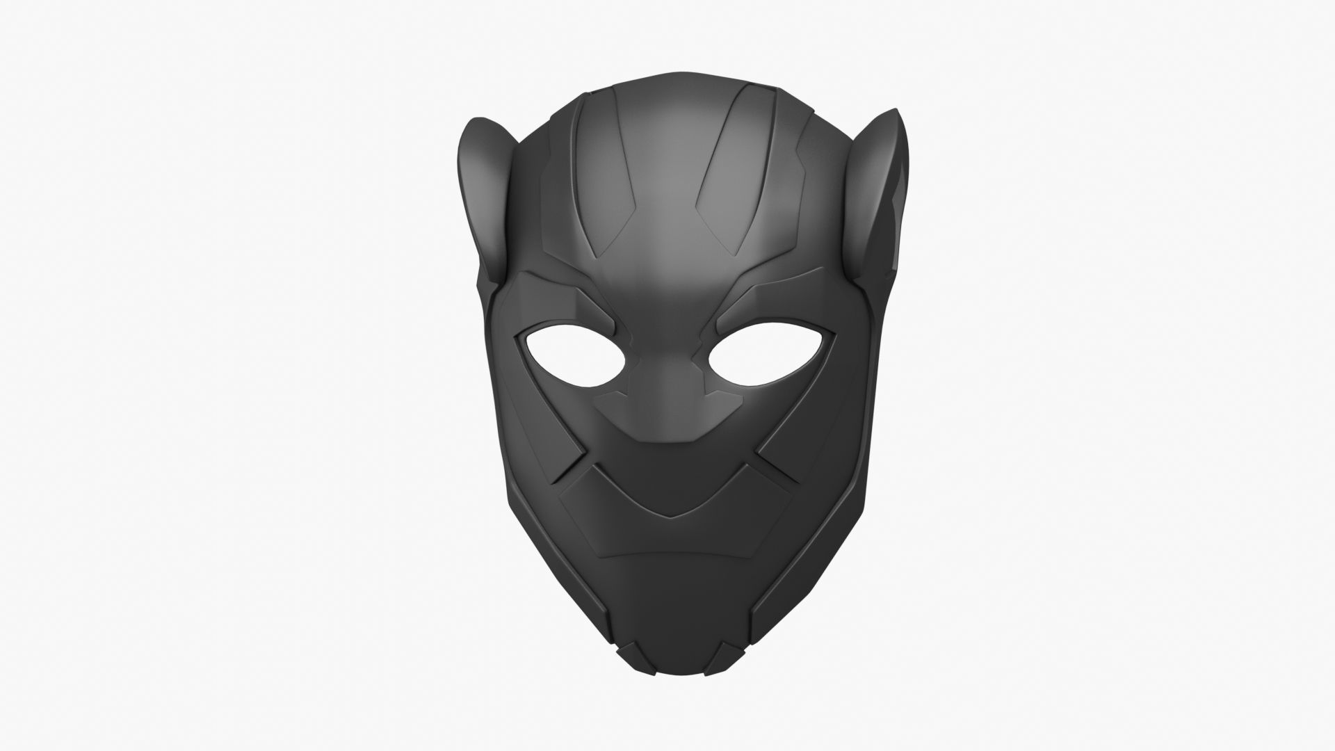 Black Panther Mask 3D model 3D printable CGTrader