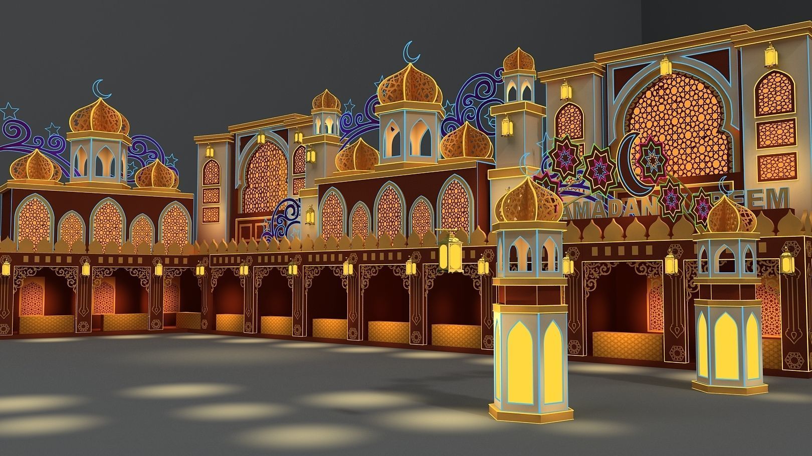 Arabic theme market design 3D model | CGTrader