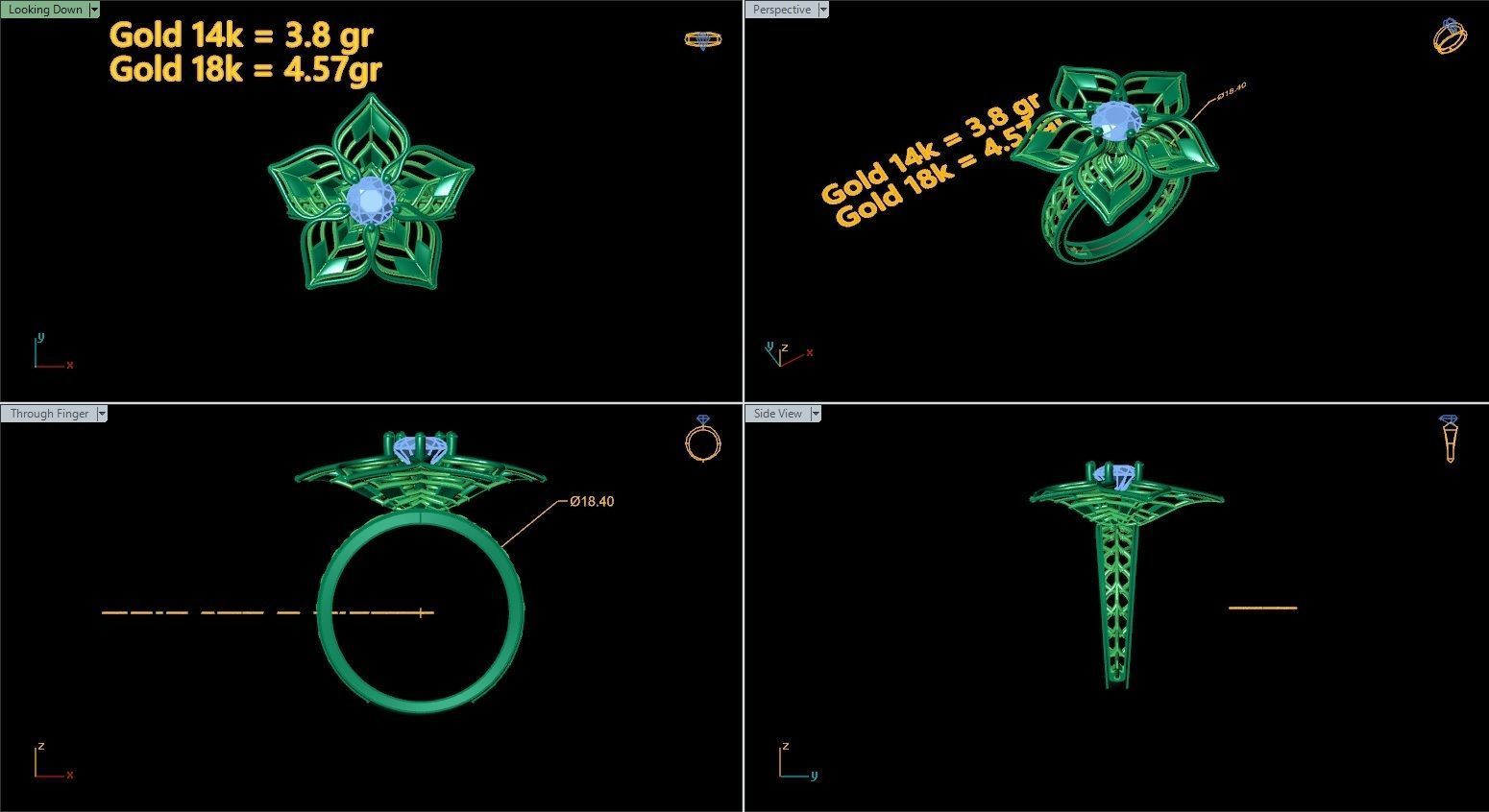 Printable rings 3D model 3D printable | CGTrader