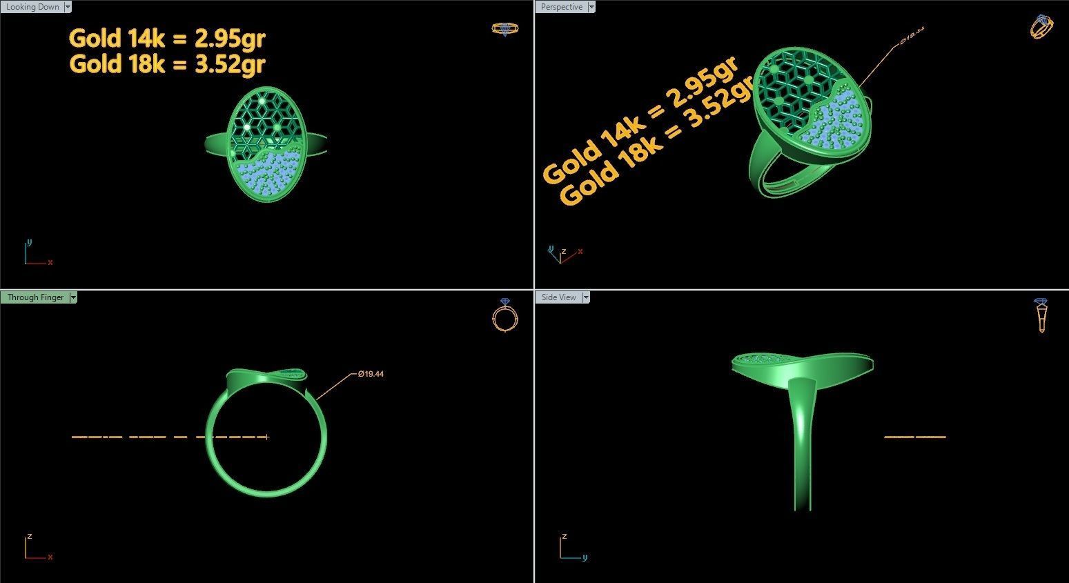 Printable rings 3D model 3D printable | CGTrader