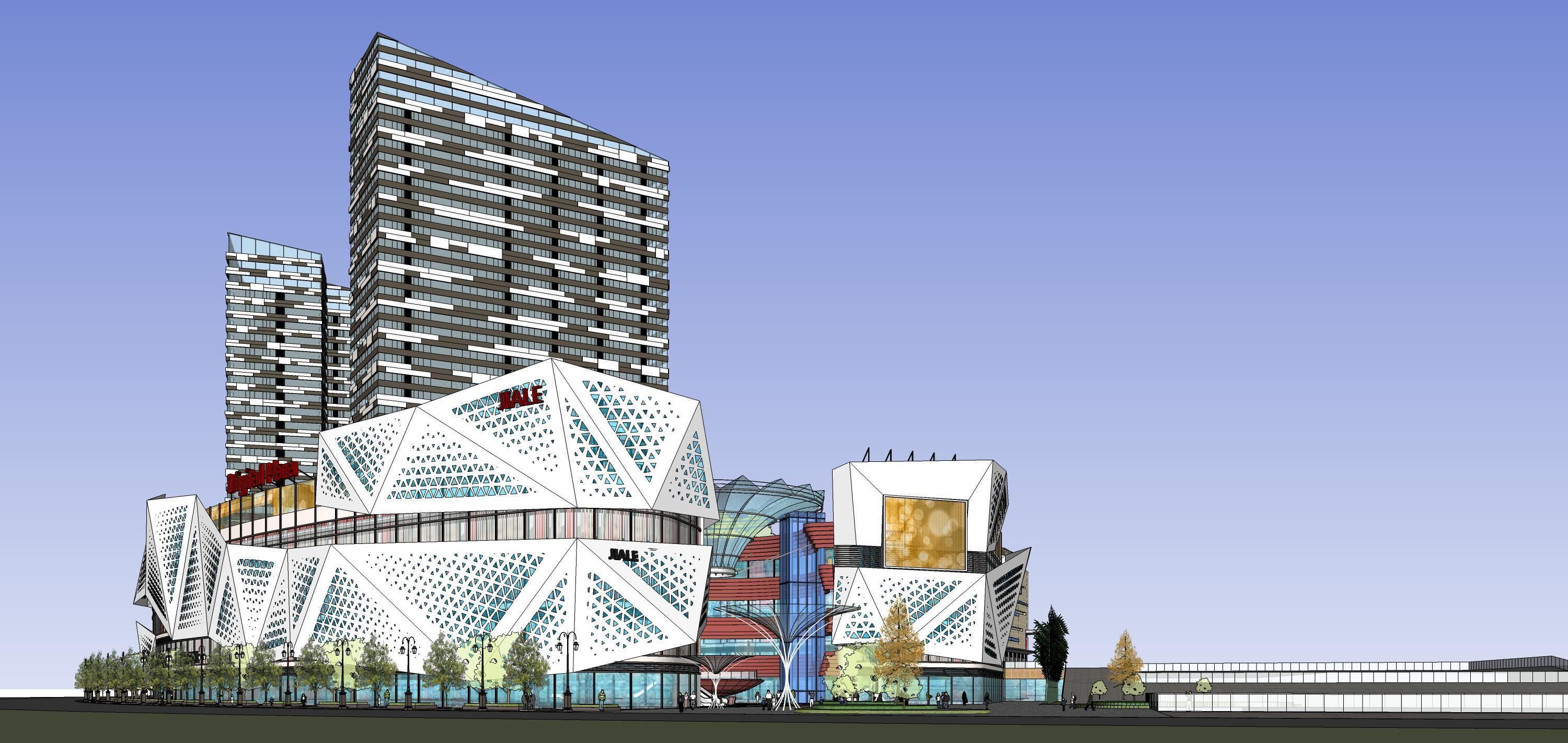 Sketchup Commercial Office Complex 207 3D model | CGTrader