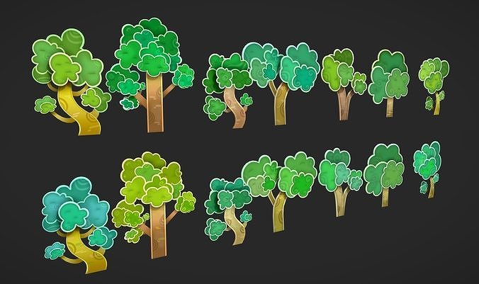 3D model board tree VR / AR / low-poly | CGTrader