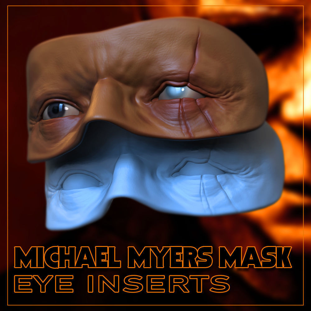 Michael Myers Mask Eye Inserts 3D model 3D printable CGTrader
