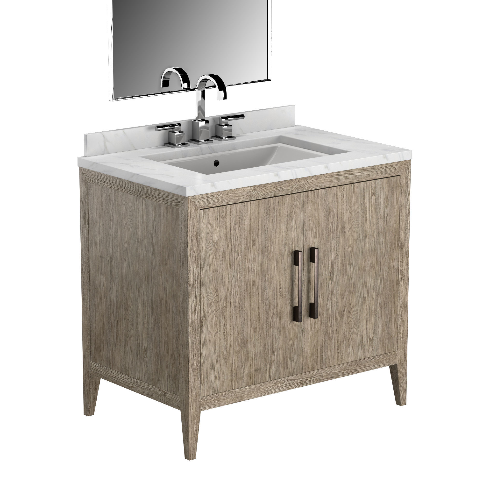 FRENCH CONTEMPORARY SINGLE VANITY 3D model CGTrader
