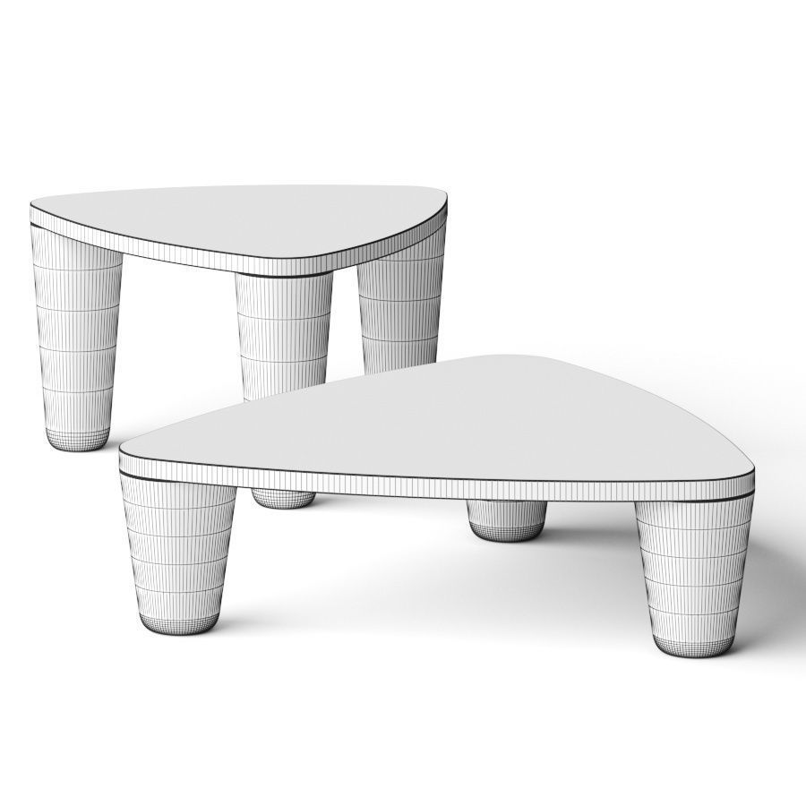 Lulu and Georgia Trio Nesting Coffee Tables 3D model | CGTrader