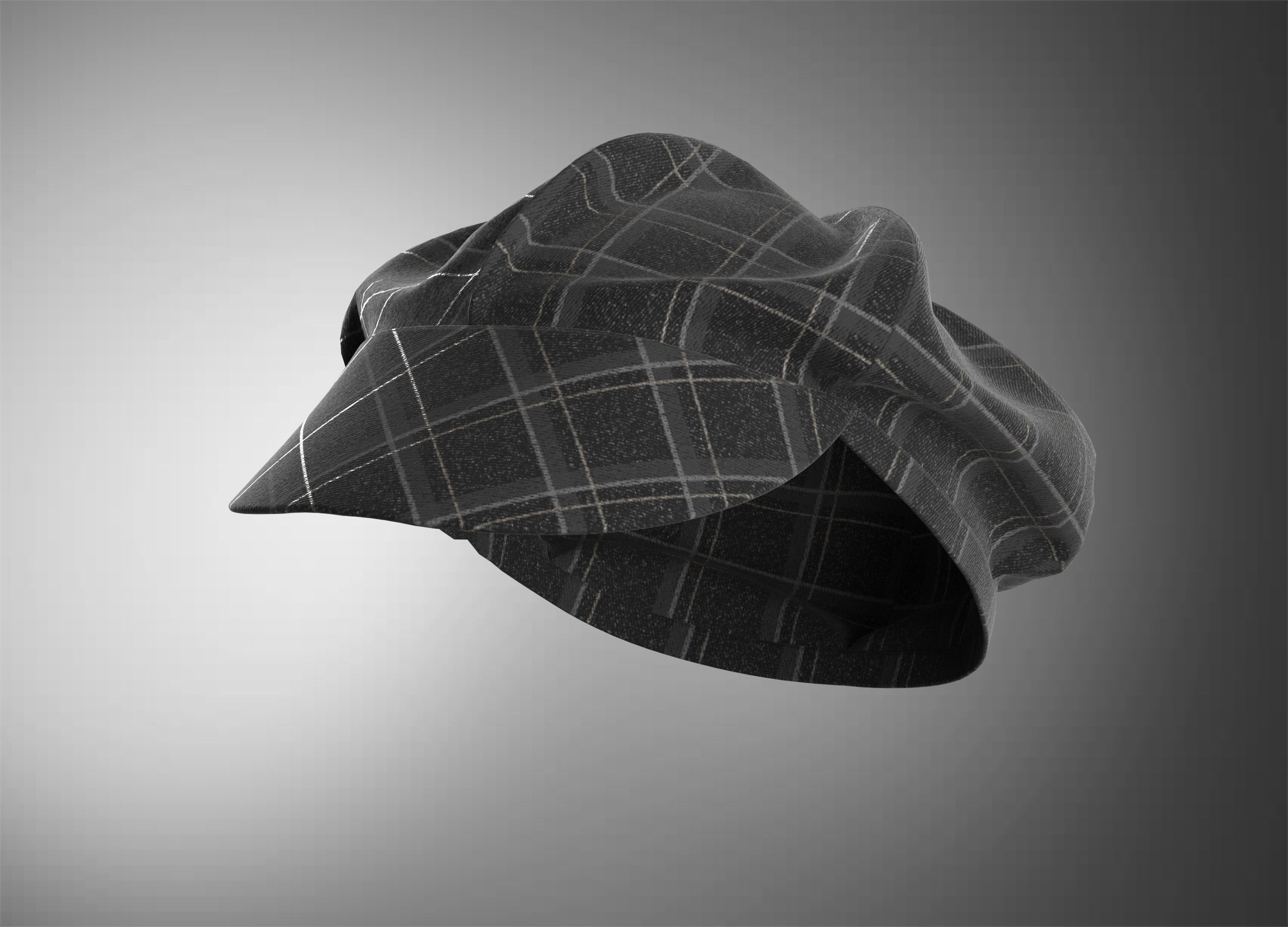 Newsboy hat 3D model CGTrader