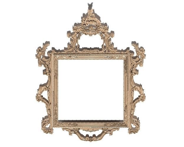 Frame032 gold ornate frame 3D model CGTrader