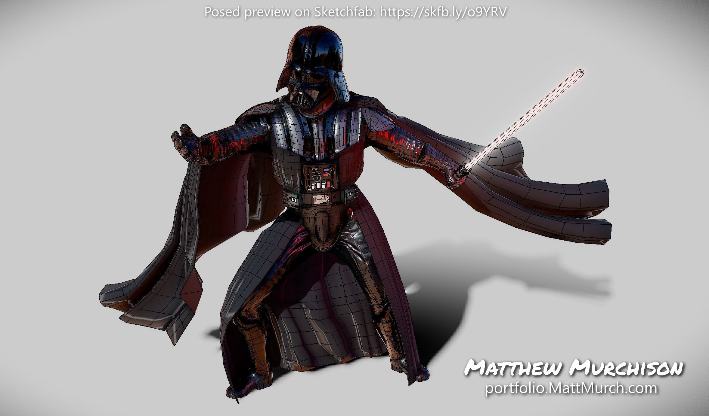 3D model Screen Accurate RotJ Darth Vader VR Avatar VR / AR / lowpoly