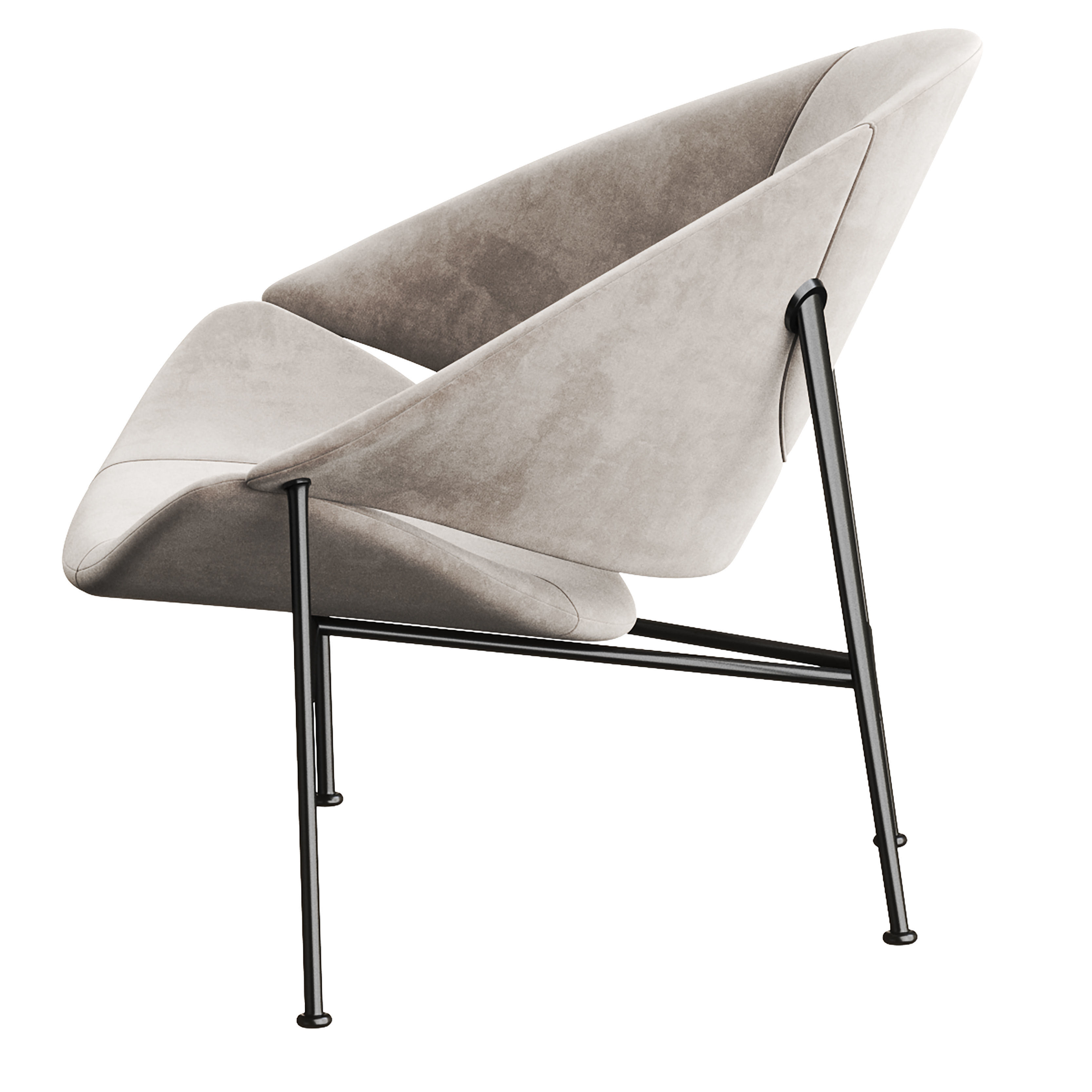 GLIDER Fabric armchair 3D model CGTrader