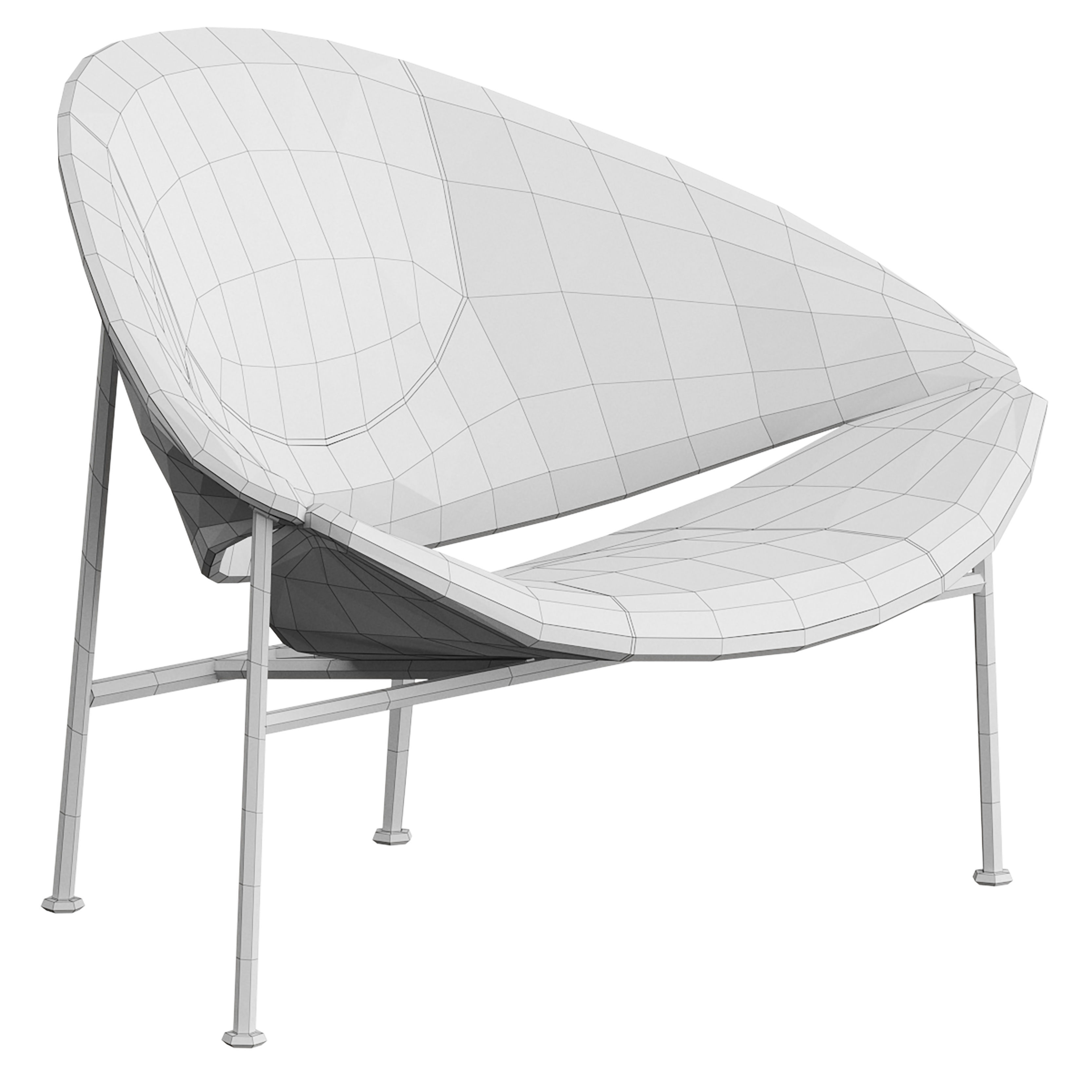 GLIDER Fabric armchair 3D model CGTrader