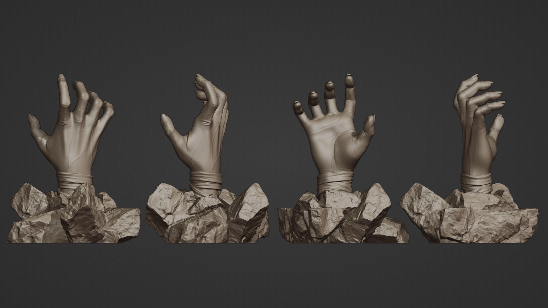 Creature Hand 3D model 3D printable | CGTrader