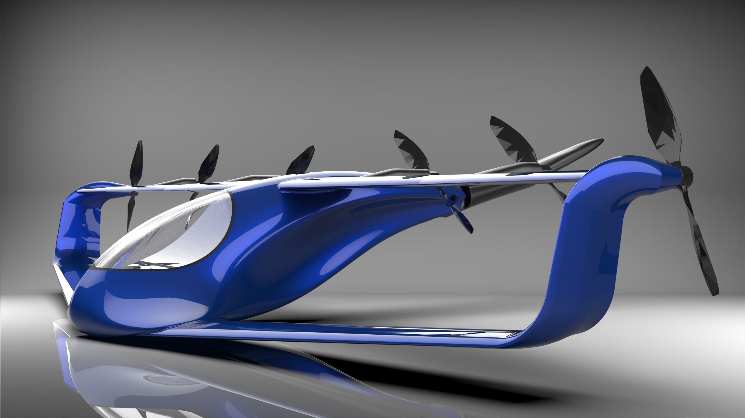 Electric Airplane DesignConcept 6 3D model 3D printable CGTrader