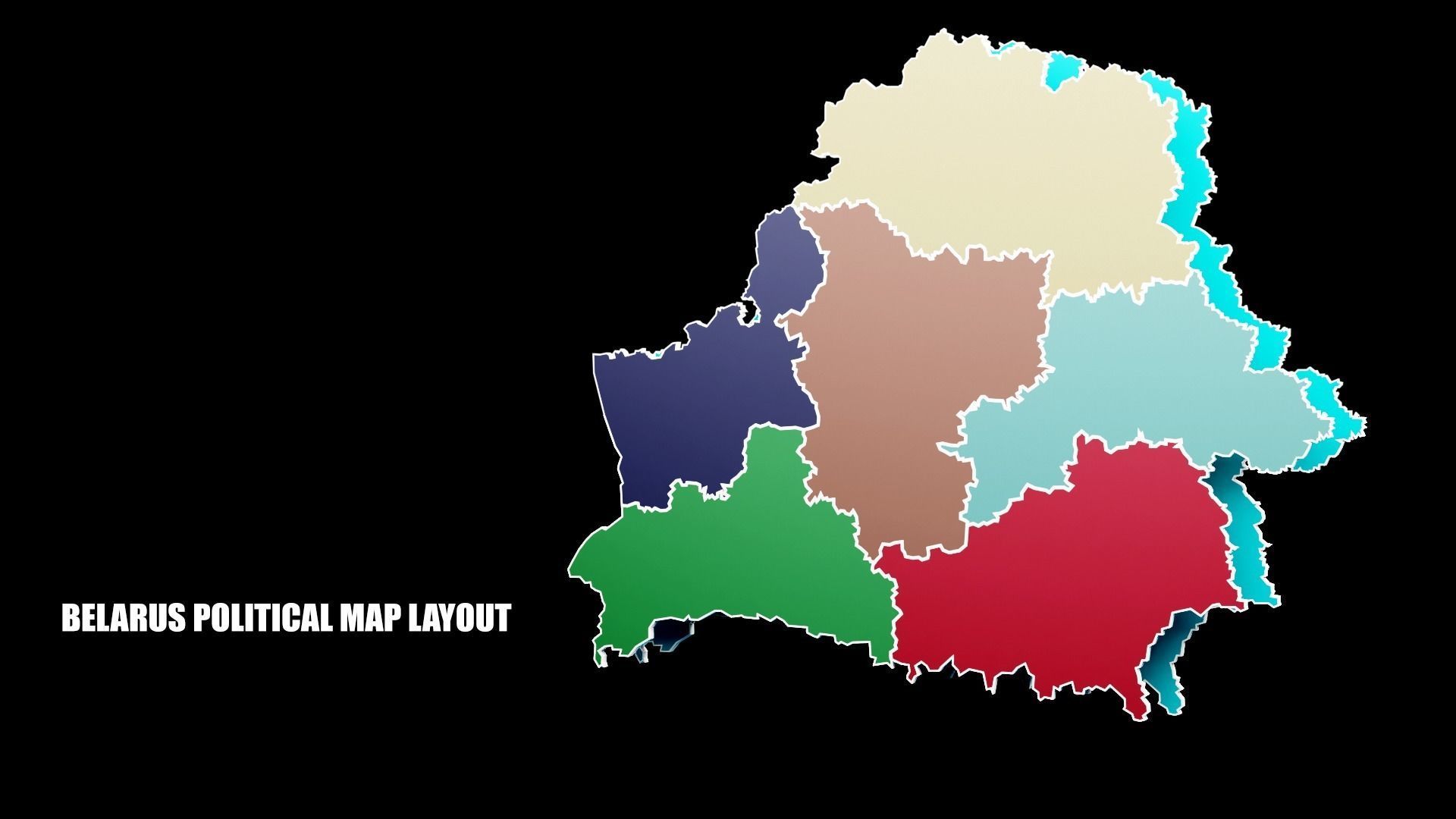 3D Model BELARUS POLITICAL MAP LAYOUT VR AR Low Poly CGTrader Belarus Political Map Layout 3d Model Low Poly Obj Fbx Stl Blend Dae Gltf 