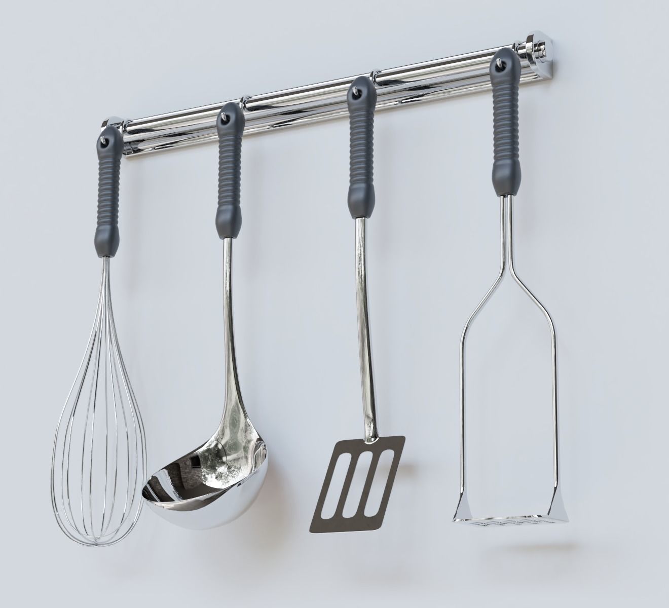 Kitchen rail organizer free 3D model CGTrader