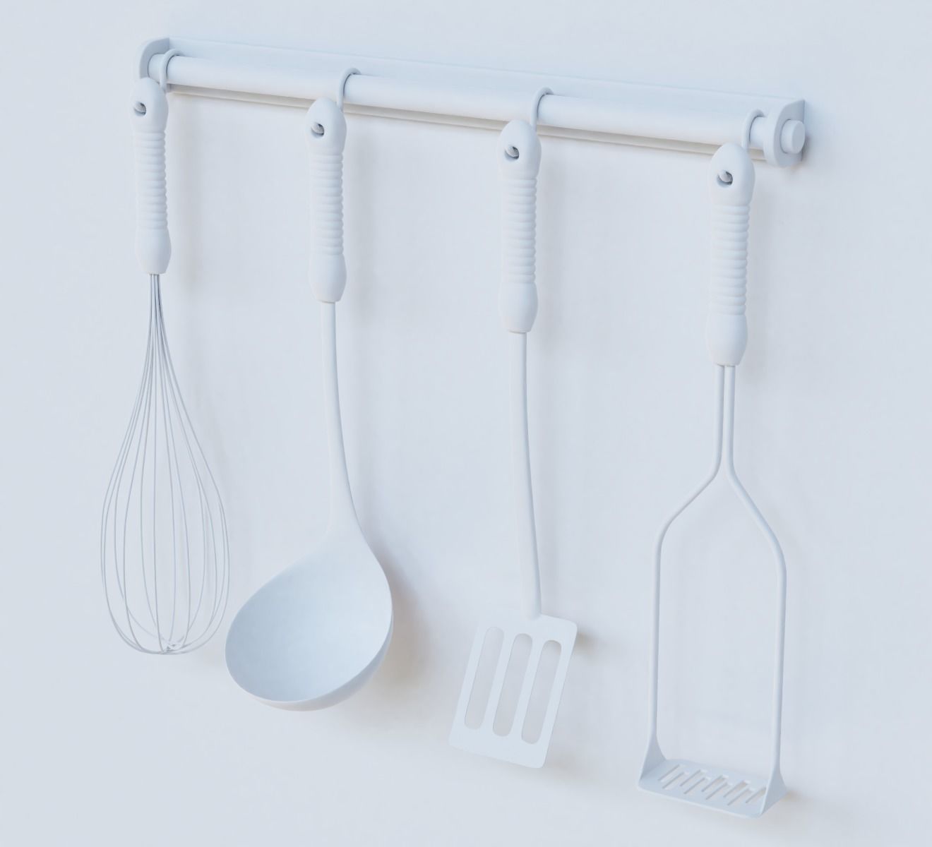 Kitchen rail organizer free 3D model CGTrader
